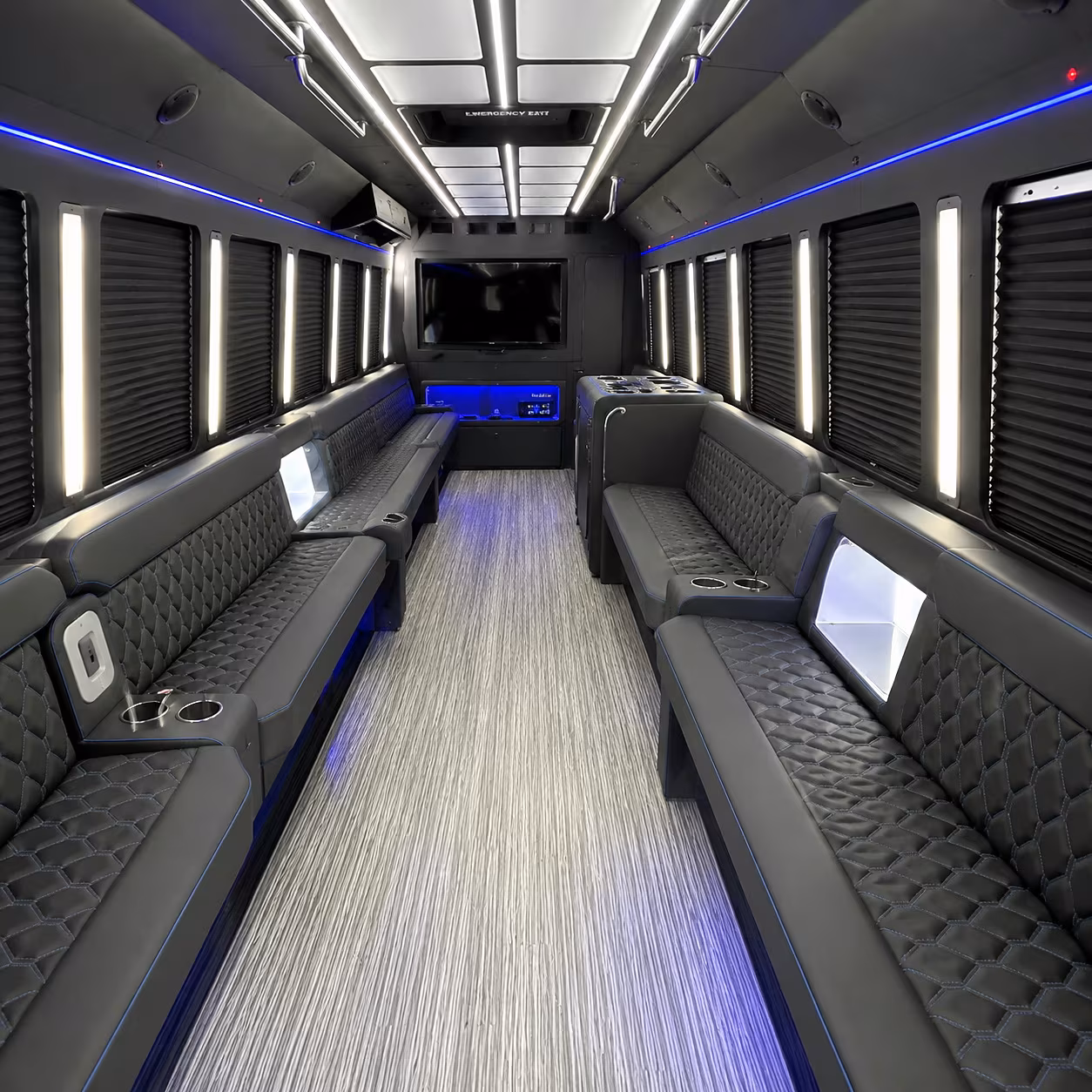 Albuquerque Prom & Homecoming Transportation party bus interior